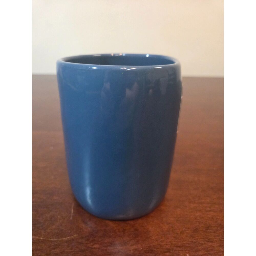 Rae Dunn Ceramic Mug Early Bird by Magenta Blue Green White Lettering